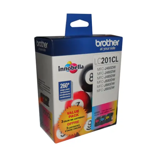 Brother LC2013PKS 3-Pack of Innobella Colour Ink Cartridges (1 each of Cyan, Magenta, Yellow), Standard Yield - Vonex