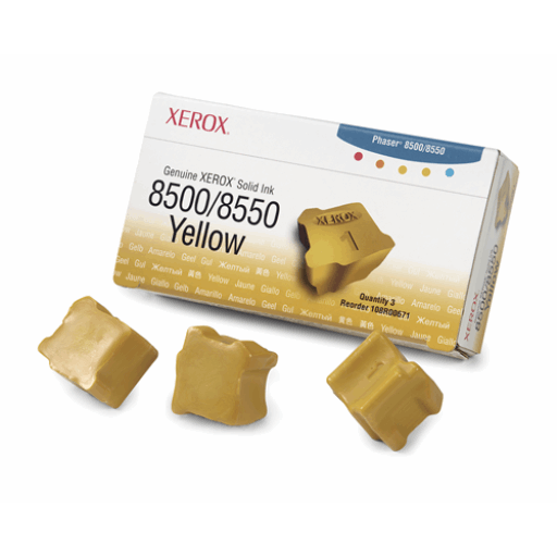 Antique White 108R00671 Genuine Xerox Solid Ink 8500/8550 Yellow (three Sticks)