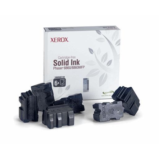Dark Slate Gray 108R00749 Genuine Xerox Solid Ink Black, Phaser 8860/8860MFP (6 Sticks)