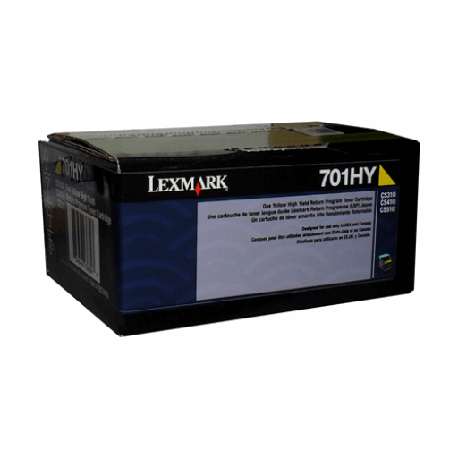 Black Lexmark CS310, CS/CX410, 510 Yellow Return Programme 3K Toner Cartridge Part no.: 70C1HY0
