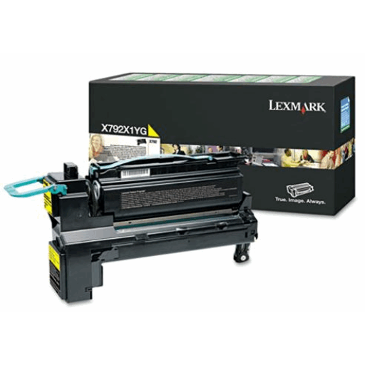 Dark Slate Gray Lexmark X792 Yellow Return Programme 20K Print Cartridge Part no.: X792X1YG