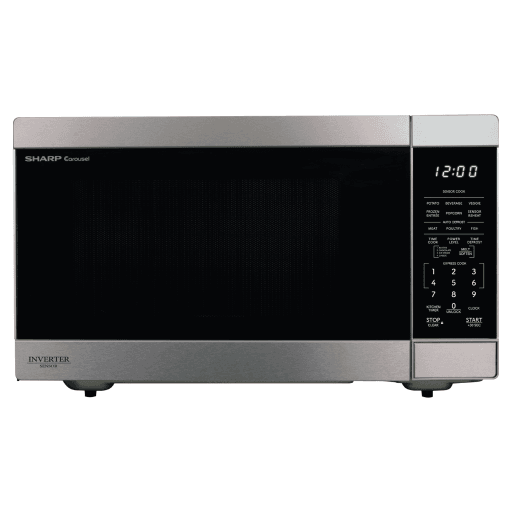 SHARP SMC1664KSC Carousel? Countertop Microwave Oven with Inverter Technology 1.6 cu. ft. 1100W Stainless Steel – – Microwaves – SHARP Canada