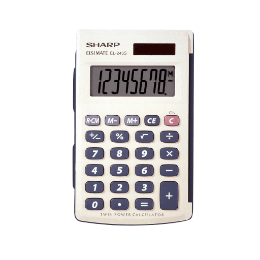 Sharp EL243S 8-digit Hand-held Calculator – – Calculators – SHARP Canada