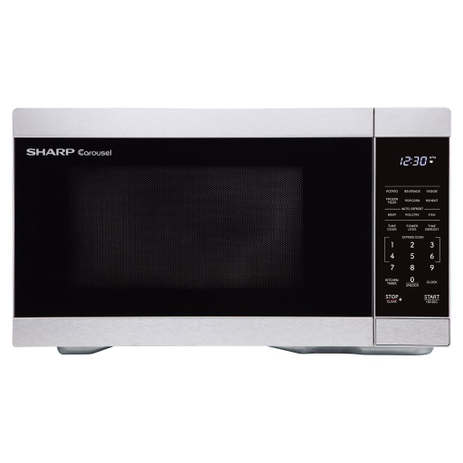 SHARP SMC1162KSC Carousel? Countertop Microwave Oven 1.1 cu. ft. 900W Stainless Steel - Vonex