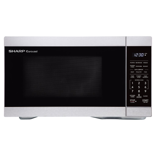 SHARP SMC0962KSC Carousel? Countertop Microwave Oven 0.9 cu. ft. 900W Stainless Steel - Vonex