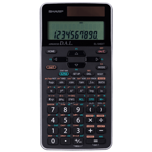 SHARP EL546XTBSL 469 FUNCTION, 10X2 LINE, SCIENTIFIC CALCULATOR – – Calculators – SHARP Canada