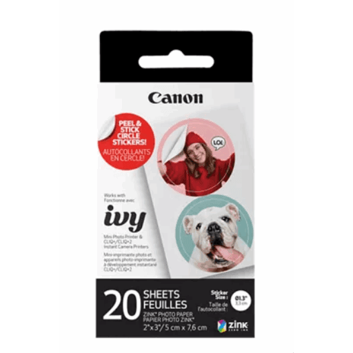 Canon ZINK Pre Cut Circle Sticker Pack – – Compact Printers, Paper & Accessories – Canon