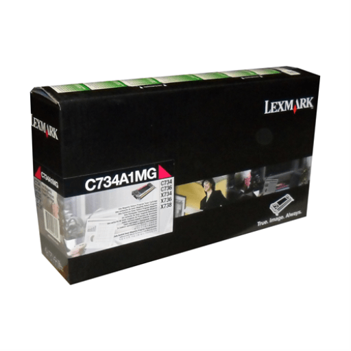 Lexmark C/X734,746,X738 Magenta Return Program 6K Toner Cartridge – – Non Moving – Lexmark