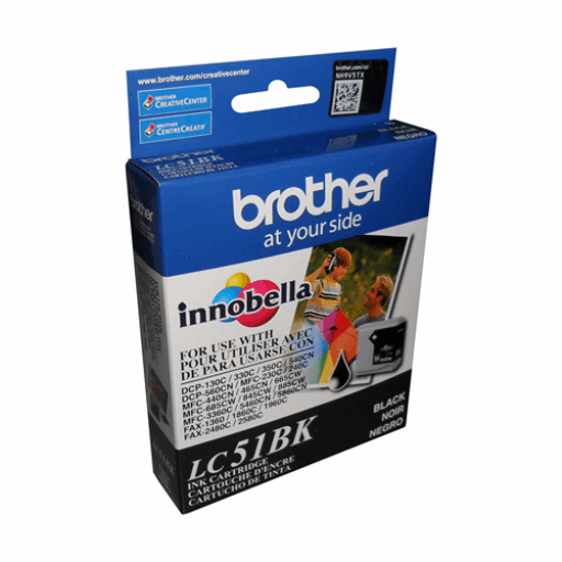 Brother LC51BKS Innobella Black Ink Cartridge, Standard Yield Brother