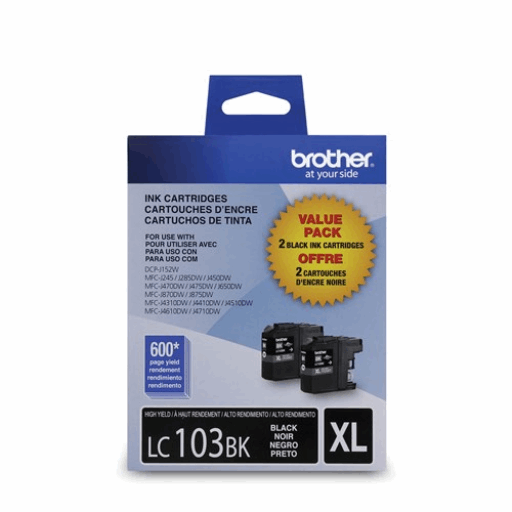 Brother LC1032PKS 2-Pack of Innobella Black Ink Cartridges, High Yield (XL Series) Brother