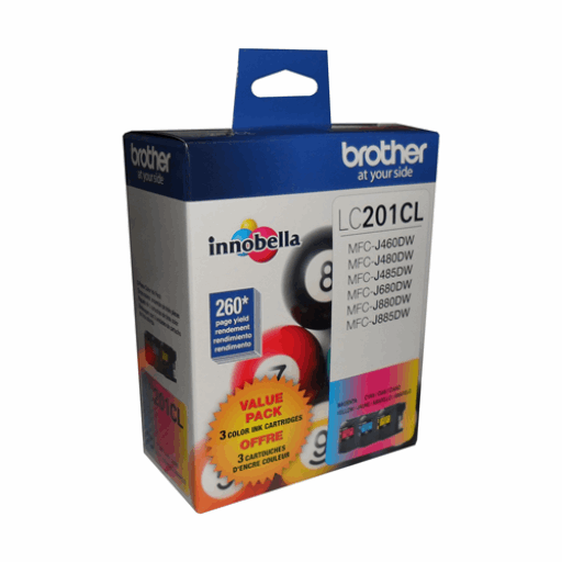 Brother LC2013PKS 3-Pack of Innobella Colour Ink Cartridges (1 each of Cyan, Magenta, Yellow), Standard Yield Brother