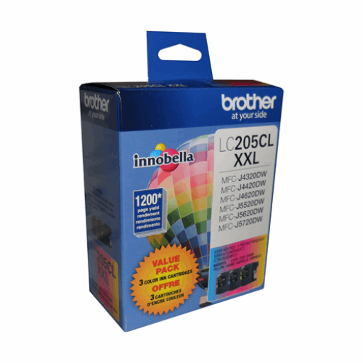 Brother LC2053PKS 3-Pack of Innobella Colour Ink Cartridges (1 each of Cyan, Magenta, Yellow), Super High Yield (XXL Series) Brother