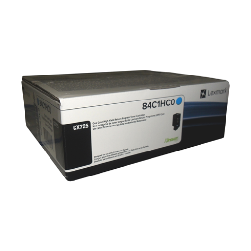 Lexmark CX725 Cyan Return Program 16K Toner Cartridge – – Toners – Lexmark