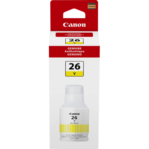 GI-26 Yellow Ink Bottle SKU 4423C001 – – Inkjets – Canon