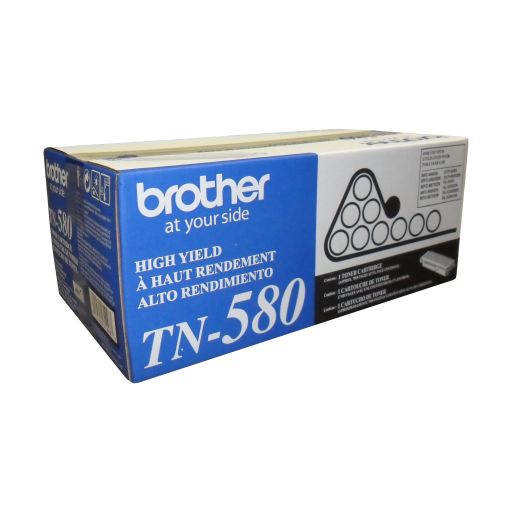 Brother TN580 Black Toner Cartridge, High Yield – – Laser – Brother
