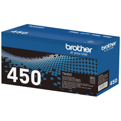 Brother TN450 Black Toner Cartridge, High Yield – – Laser – Brother