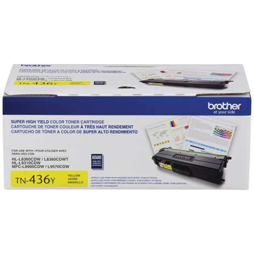 Brother TN436Y Yellow Toner Cartridge, Super High Yield – – Laser – Brother