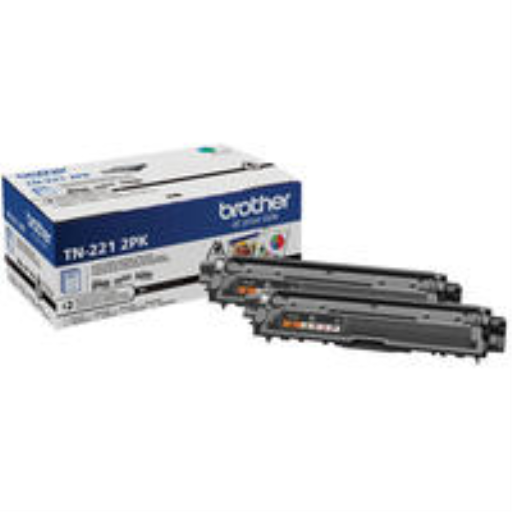 Brother Genuine TN221 2PK Standard-Yield Black Toner Cartridge Multipack – – Laser – Brother