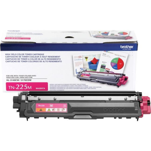 Brother TN225M Magenta Toner Cartridge, High Yield – – Laser – Brother