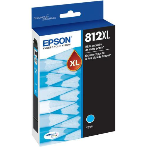T812XL220-S Epson EPSON T812 High Capacity Cyan Ink Cartridg – – Inkjets – Epson