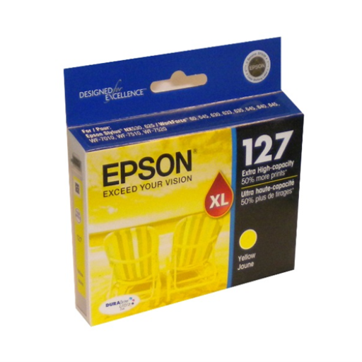 T127420S Epson 127 Extra HighCAP. Yellow Original Ink Cartridge – – Inkjets – Epson