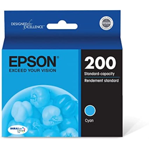 T200220S Epson 200 Durabrite Ultra Cyan Original Ink Cartridge – – Inkjets – Epson