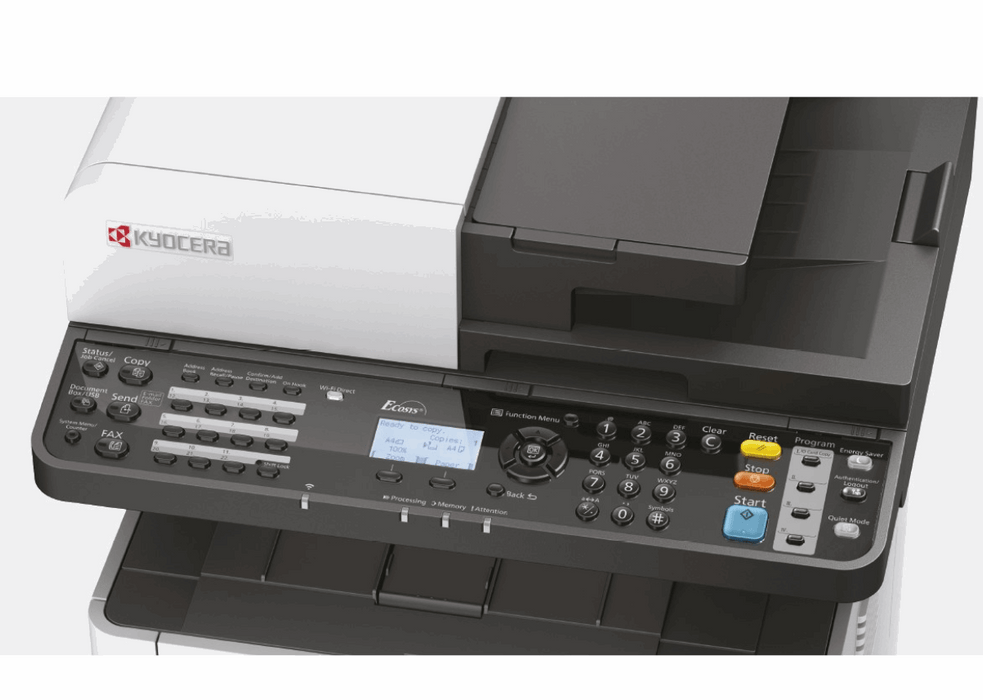 KYOCERA 37 PPM MONO LETTER/LEGAL MFP STD COPY, SCAN, PRINT, FAX WITH WERILESS - Vonex