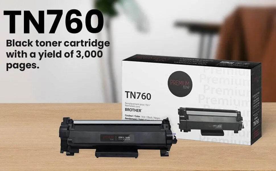 Brother TN760 Toner Compatible Premium 3K - High-Quality Laser Printing – – – Vonex