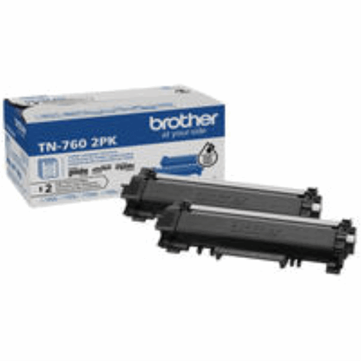 Dark Slate Gray Brother Genuine TN760 2PK High-Yield Black Toner Cartridge Multipack