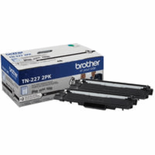 Dark Slate Gray Brother Genuine TN227 2PK High-Yield Black Toner Cartridge Multipack