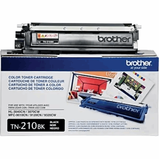 Dark Slate Gray Brother TN210BK Black Toner Cartridge, Standard Yield