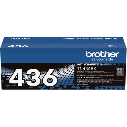 Dark Slate Blue Brother TN436BK Black Toner Cartridge, Super High Yield