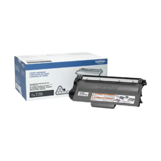 Light Gray Brother TN720 Black Toner Cartridge, Standard Yield