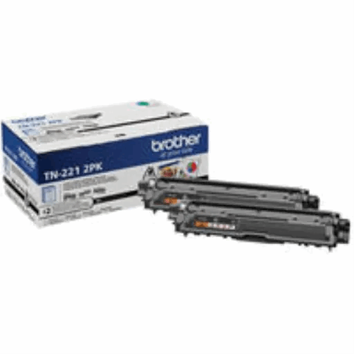 Gray Brother Genuine TN221 2PK Standard-Yield Black Toner Cartridge Multipack
