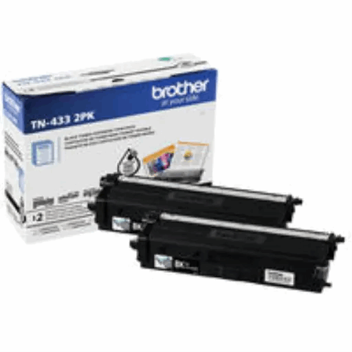 Dark Slate Gray Brother Genuine TN433 2PK High-Yield Black Toner Cartridge Multipack