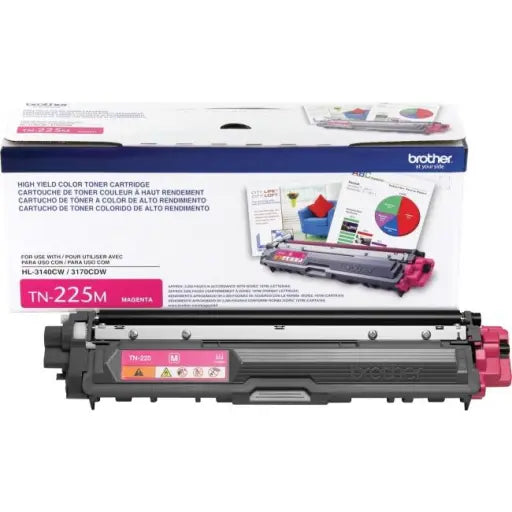 Dark Slate Gray Brother TN225M Magenta Toner Cartridge, High Yield