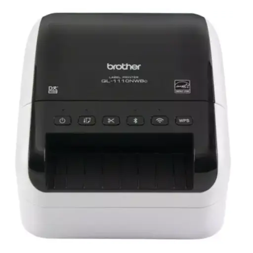 Light Gray Brother QL-1110NWB Wide Format Professional Label Printer Model #:QL1110NWB
