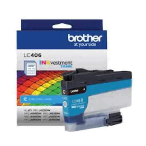 Brother Genuine LC406CS Standard-Yield Cyan Ink Cartridge - Vonex
