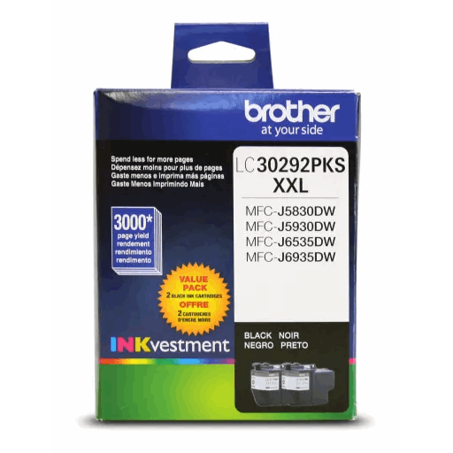 Brother LC30292PKS Innobella Black Ink Cartridges, Super High Yield - Vonex