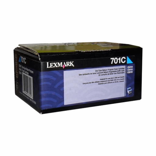 Gray Lexmark CS/CX310,410,510 Cyan Return Program 1K Toner Cartridge