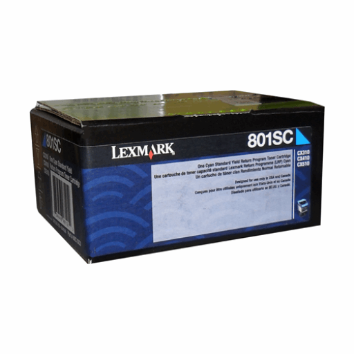 Light Steel Blue Lexmark CX310,410,510 Cyan Return Program 2K Toner Cartridge