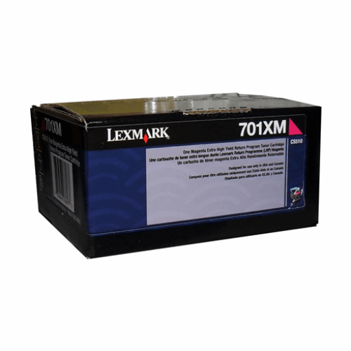 Dark Gray Lexmark CS/CX510 Magenta Return Programme 4K Toner Cartridge Part no.: 70C1XM0