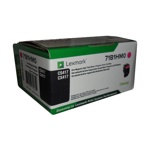Lexmark CS/CX417, 517 Magenta Return Programme 3.5K Toner Cartridge Part no.: 71B1HM0 - Vonex