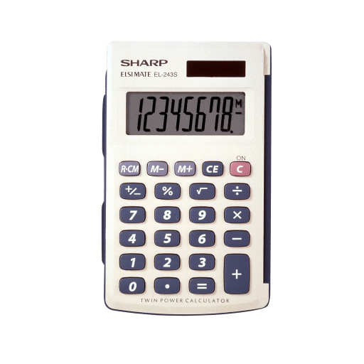 Sharp EL243S 8-digit Hand-held Calculator - Vonex