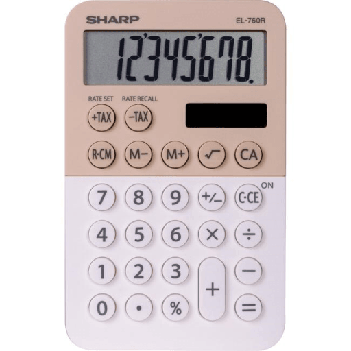SHARP EL760RBLA XL-8 DIGIT DISPLAY CALCULATOR-LATTE – – Calculators – SHARP Canada