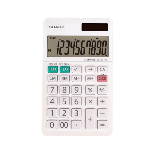 SHARP EL377W Twin Power 10-digit Display – – Calculators – SHARP Canada
