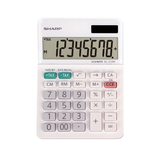 Sharp EL310W 8-digit Mini-desktop Calculator - Vonex