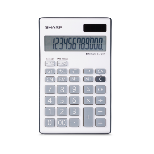 SHARP EL124TGY Twin Power 12-digit Display - Vonex
