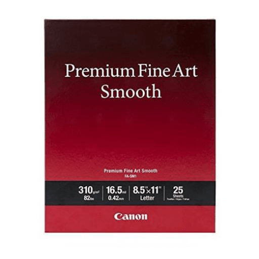 FA-SM1 Premium Fine Art Smooth, 17X22 (25 sheets/pkg) – – Papers – Canon