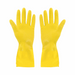 Gold Rubber Gloves Flocklined? Yellow Small Extended Cuff - (12 pairs)